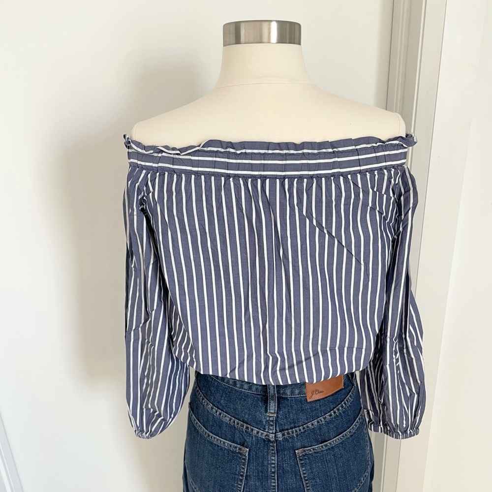 J.Crew | Striped Off-Shoulder Top - Picture 2 of 10